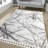 Soft Plush Carpet (4 ft x 5.6 ft), Grey & White, 100% Polyester, 1.5 lbs/sq ft | Pile Height: 1.0 in, Non-Slip Underside, Non-Shedding, Machine Washable | Perfect for Living Room, Bedroom & Cozy Spaces-1506532994