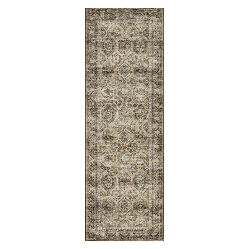 10x13 Rug Washable Rug Non Slip Rug Vintage Rug Living Room Rug Rug Distressed Carpet for Bedroom Office, Rectangle 10' x 13'