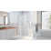 Unidoor-X 36" W x 72" H Hinged Frameless Shower Door with Fixed Panel with ClearMax™ Technology