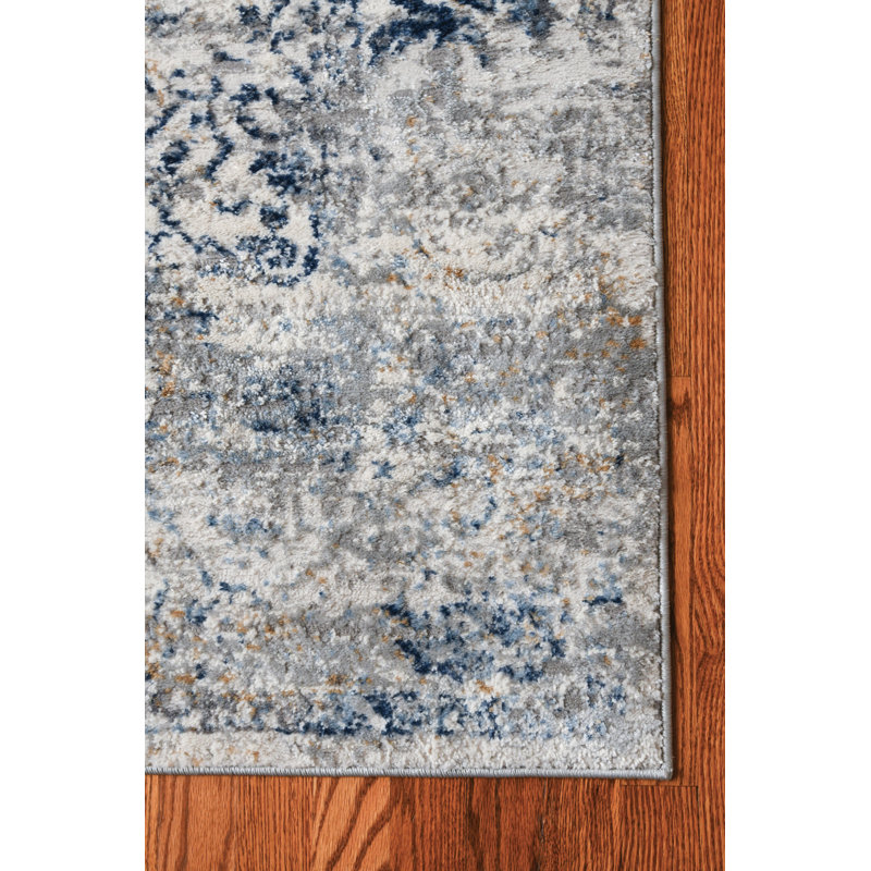 United Weavers Fanka Clark Blue Runner Rug 2'7" x 7'4", Runner 2'7" x 7'4"