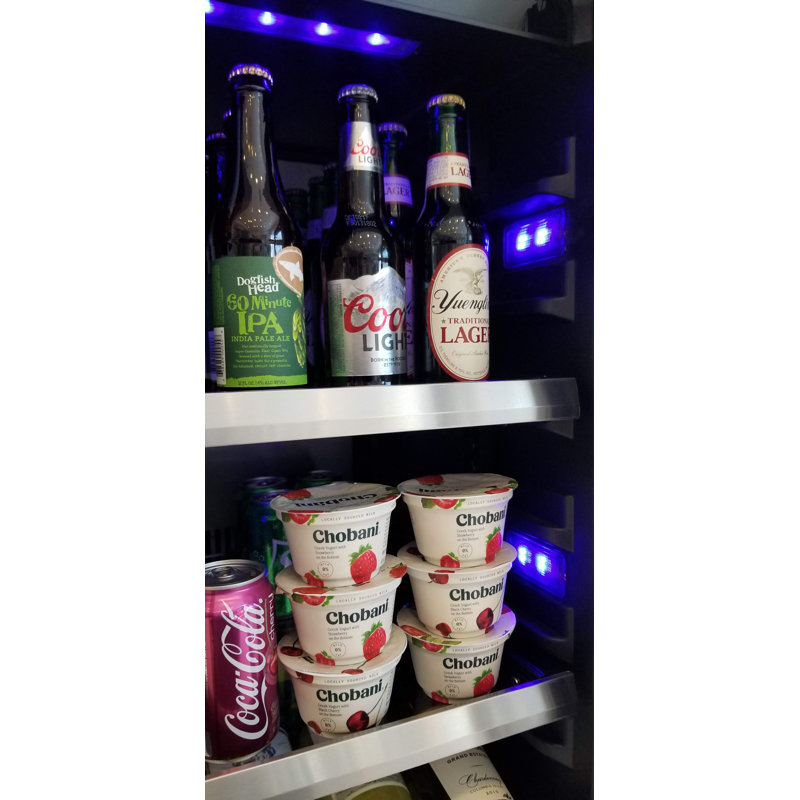 Panel 66 Cans (12 oz.) Built-In Beverage Refrigerator with Wine Storage, Left