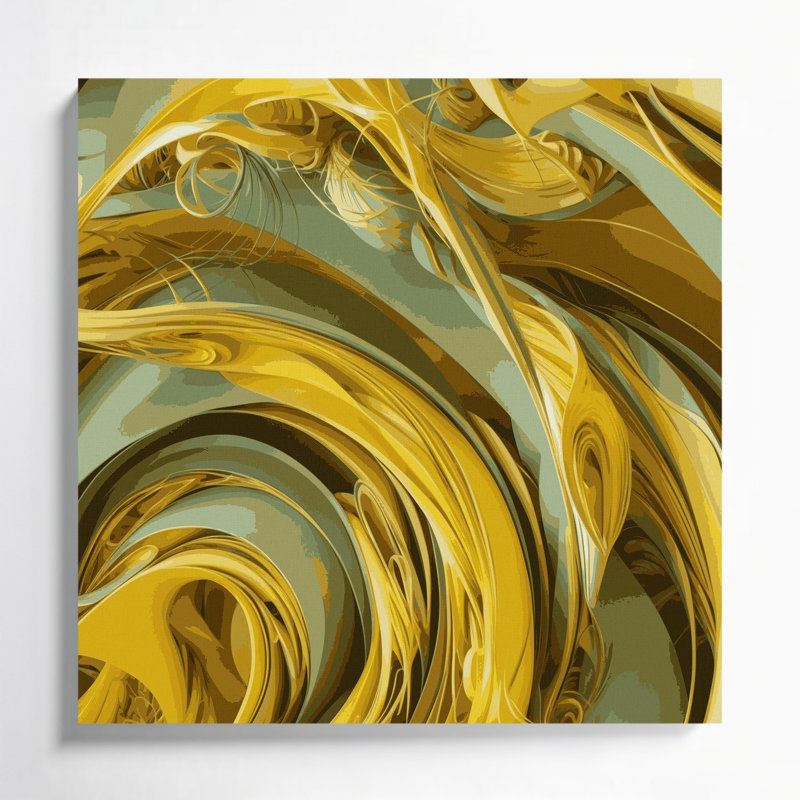 Art mural sur toile Biomorphic Abstraction 21, H 8 po x l 8 po