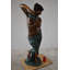 Statue de fille avec une coquille de bronze, taille: 18 po x 19 po x H 52 po