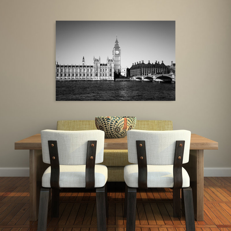 «Big Ben London Landmark Classic Abstract Contemporary City Architecture», reproduction d'art murale, 32" H x 48" W