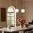 Lio 1-Light Single Moon Globe Pendant with Clouded Glass-1488549872