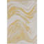 Tapis intérieur / extérieur abstrait ivoire / jaune Heda-991503744