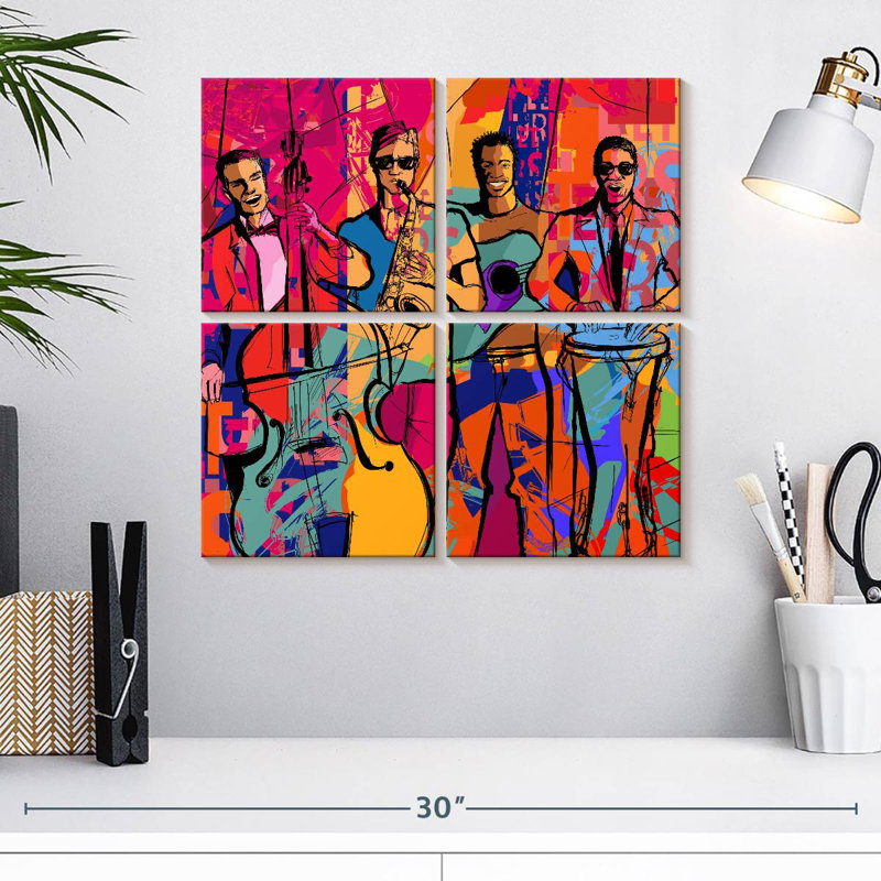 Abarca Jazz Quartet, 18" H x 18" W