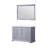 Dark Grey Single Bath Vanity 48 in. W x 22 in. D, White Quartz Top, White Square Sink, and 46 in. Mirror