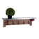 Crockett 40"W Industrial Rustic Solid Wood Frame Wall Mounted Coat Rack And Bench With Storage
