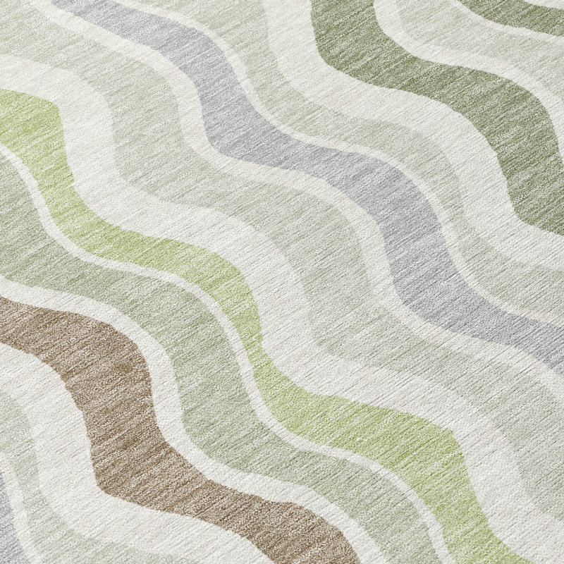 Machine Washable Indoor/Outdoor Chantille ACN2342 Stripes Rug, Rectangle 8' x 10'