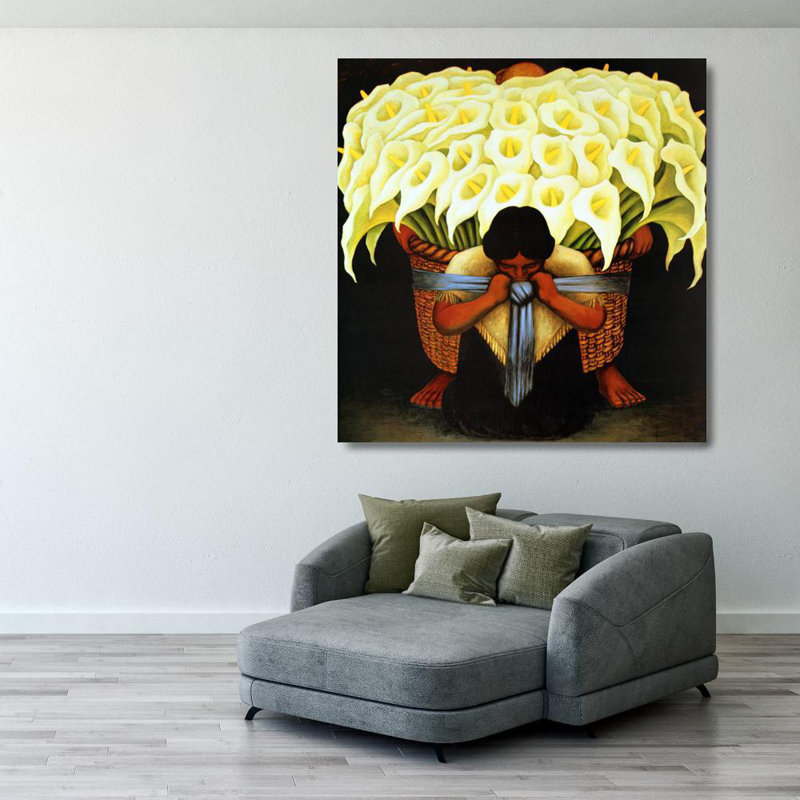 Vendedora De Flores, 29" H x 28" W
