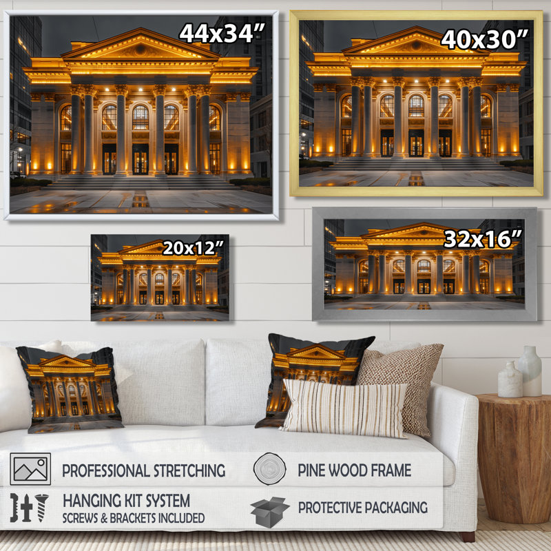 «Yellow White Prosperity And Pride Banks», impression d'art mural, Toile tendue, H 24 po x l 32 po