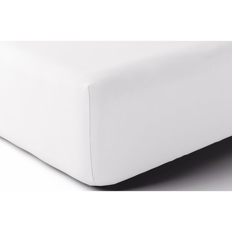 Vexin 100% Cotton Percale Fitted Sheet, King, White