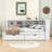 Haileyjo Wood Daybed with 2 Drawers,USB Charging and Shelves-1702522328-1702522331