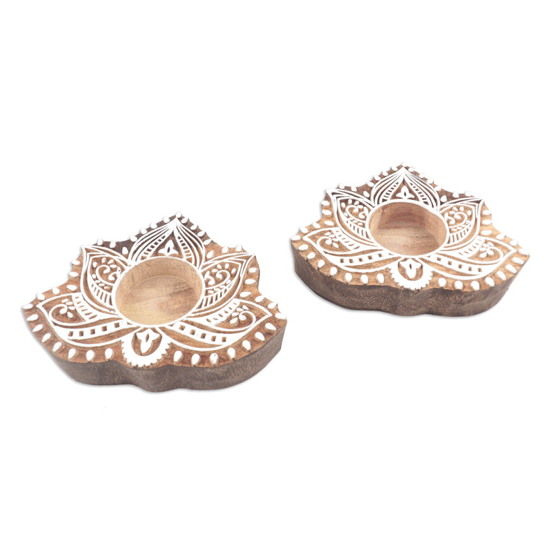 1'' H Wood Tabletop Tealight Holder