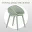 Chaise de salle à manger d'extérieur Pale Green, ensemble de 2 chaises de patio en plastique PP
