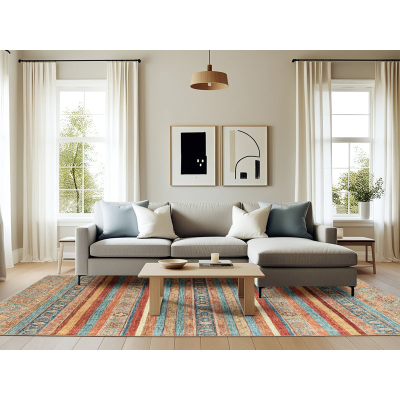 Abstract Indoor Rug, Rectangle 6' x 9'