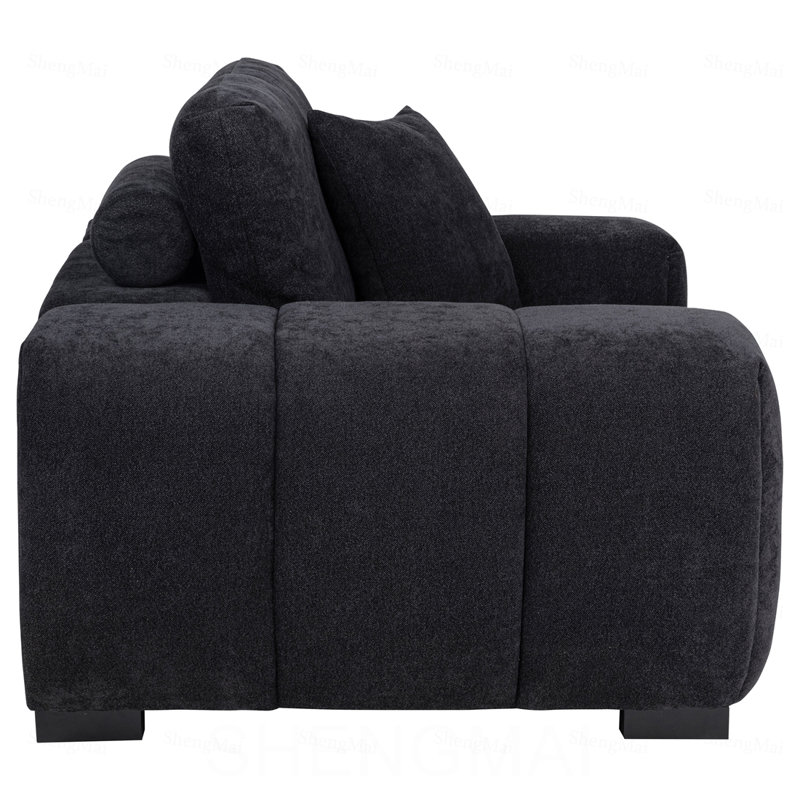 Chaise d'appoint Plather, Noir
