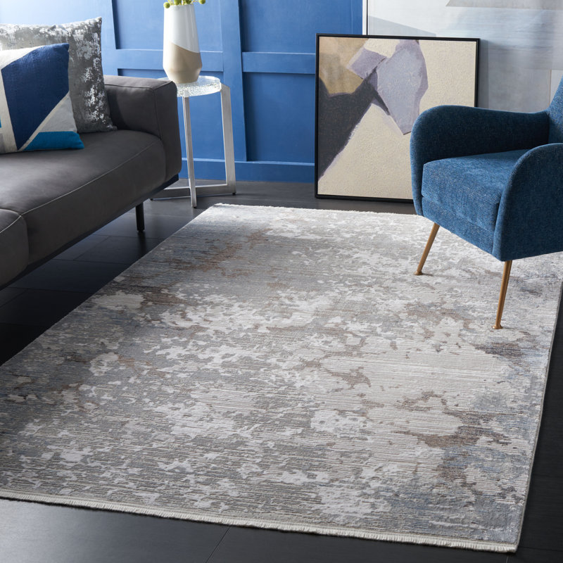 Tapis abstrait Platinum Performance, Rectangle 5 pi 3 po x 7 pi 6 po