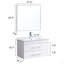 Meuble-lavabo mural de 32 pouces avec tiroirs doubles, système de fermeture en douceur, lavabo en céramique et structure en aluminium - Créez un espace de salle de bain moderne et minimaliste-125515172