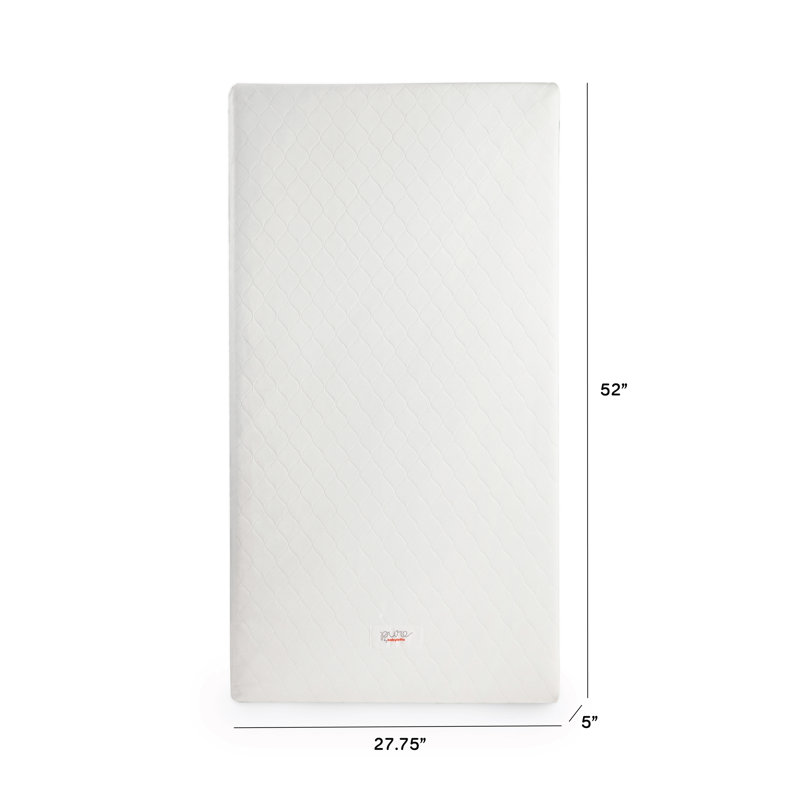 Matelas de bébé Pure Core avec housse hybride matelassée imperméable (en deux étapes)