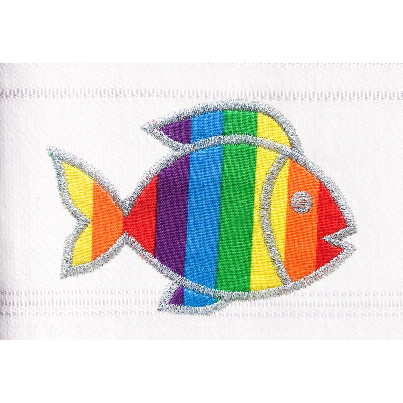 Summer Fun Turkish Cotton Beach Towel, White