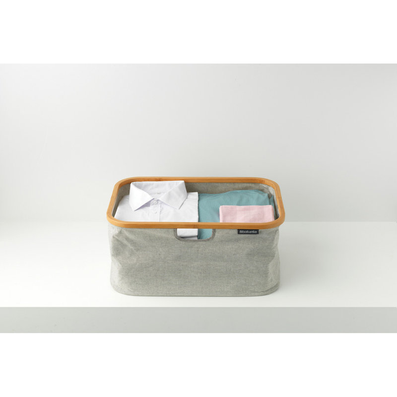 Brabantia Foldable Laundry Basket 10.6 Gallon (40L), Light Gray