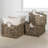Burruss Bohemian Cottage Woven Hyacinth Rectangular Storage Baskets with Handles (Set of 3)-1943315836