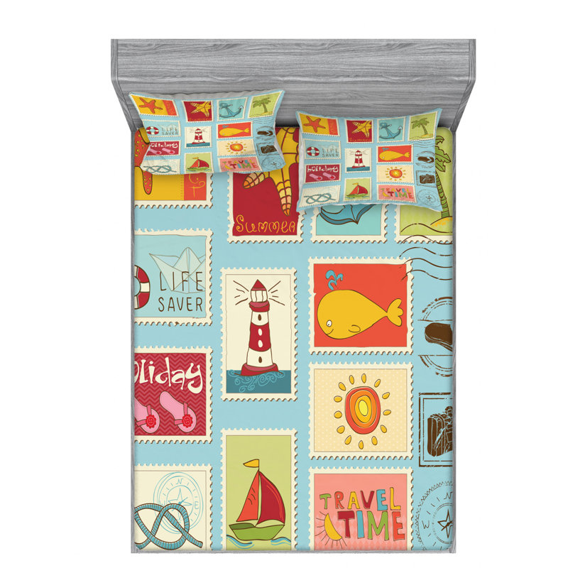 Microfiber Sheet Set, Queen Sheet Set with Fitted Sheet