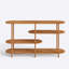 Oslo Shallow Bookcase, Solid Beech Wood Low Shelving Unit for Living Room and Home Office-107733139
