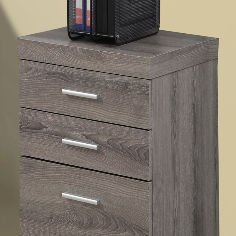 File Cabinet, Rolling Mobile, Storage Drawers, Printer Stand, Office, Work, Brown Laminate, Contemporary, Modern