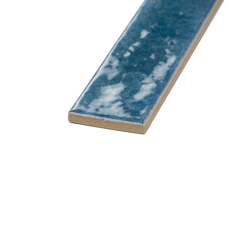 Makalu 2" x 20" Zellige Porcelain Wall Tile, Azul Blue