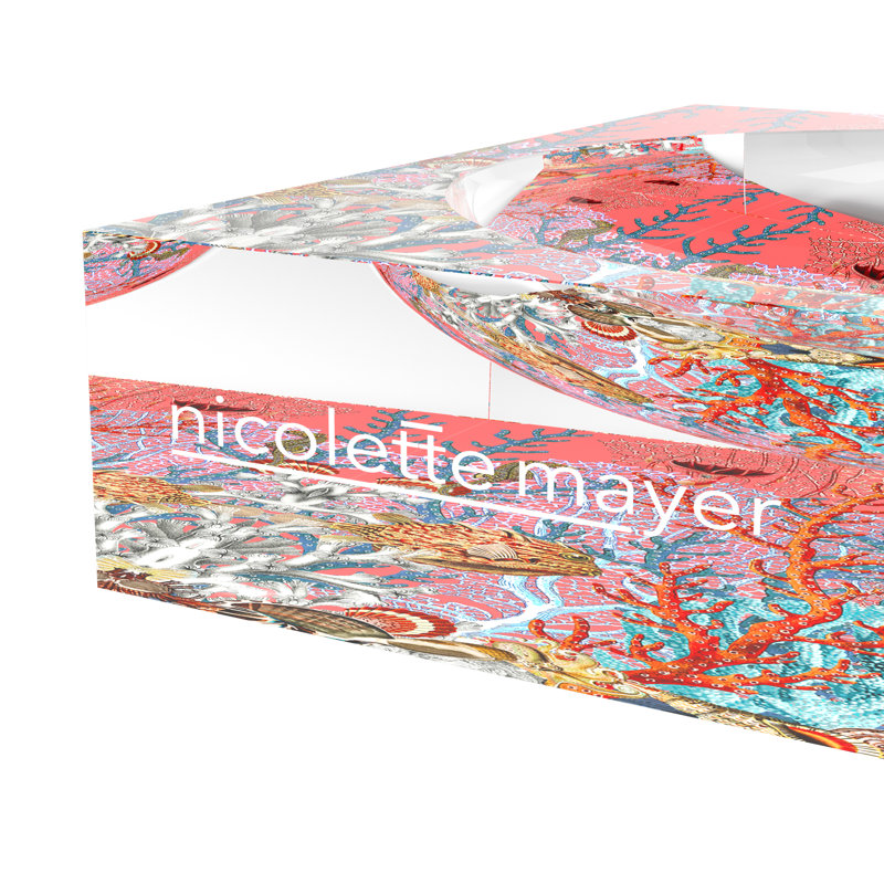 Fan Coral Reef Corallo Acrylic Decorative Tray, 6"W x 6"D x 2"H