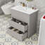 Meuble-lavabo autoportant contemporain avec lavabo en céramique et tiroirs de rangement-1236355458