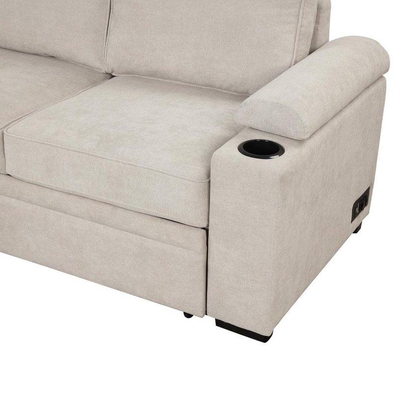 Sectional Sleeper (Beige)