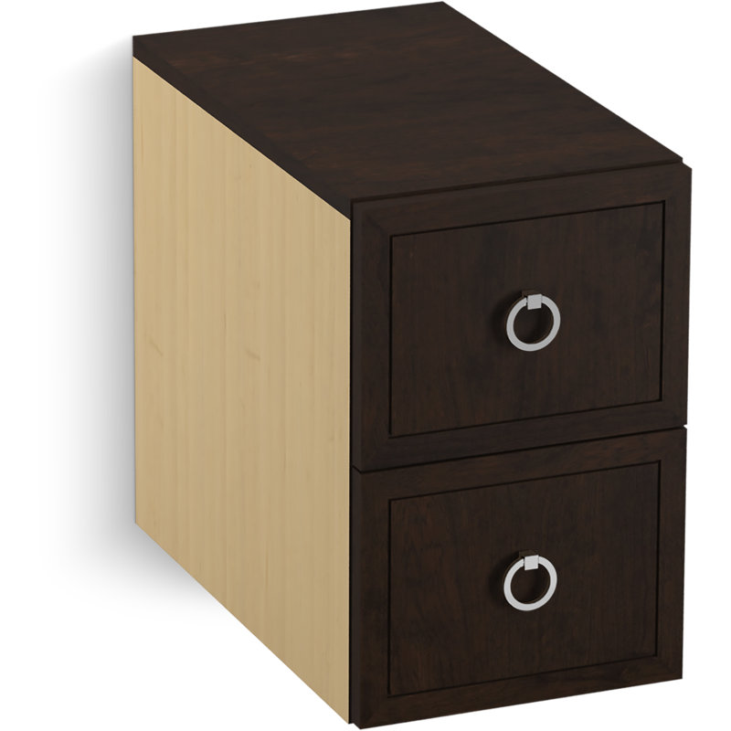 Jacquard 2-Drawer Bridge, Claret Suede