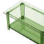 Table basse en acrylique, table centrale à 2 niveaux avec tablette de rangement, bureau rectangulaire rectangulaire en acrylique, idéal pour la salle à manger, l'îlot de cuisine, le restaurant, le bureau, 19,7 po x 31,5 po x 15,7 po (vert)