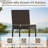 3 Piece Outdoor Bar Set Heavy-Duty Metal Barstool & Table Set with Glass Tabletop