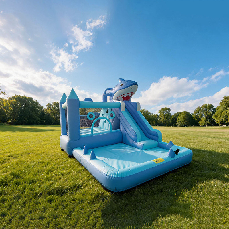Jeu gonflable avec parc aquatique Shark