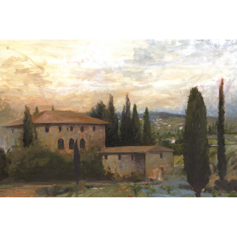 Tuscan Villa Sunset - Wrapped Canvas Art Prints, 81cm H x 122cm W