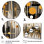 Motifs infinis dorés et noirs encadrés sur toile-587300241-587300329