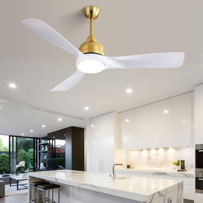 Whisper 54" 3-ABS Blade Modern Smart Ceiling Fan with LED Lights and Remote