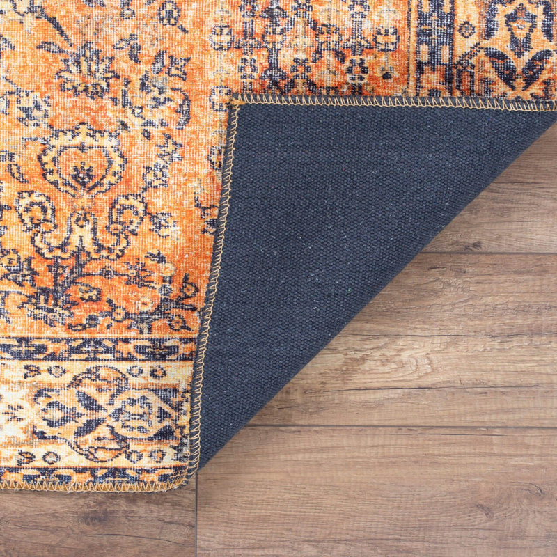 Premium Machine Washable Carpet, 4.6 x 6.2 Feet, 100% Polyester, 1850 g/m² | Pile Height: 0.2 Inches | Eco-Friendly Recycled Poly Cotton Underside | Perfect for Living Room, Bedroom, and High-Traffic Areas