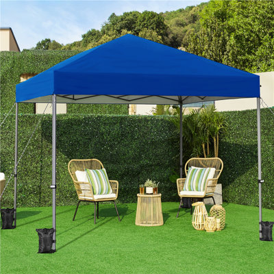 Multi-sized Pop-up Canopy with One-Push-To-Lock Setup Mechanism