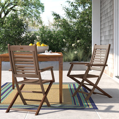 Chaise de patio pliante en eucalyptus Rafael