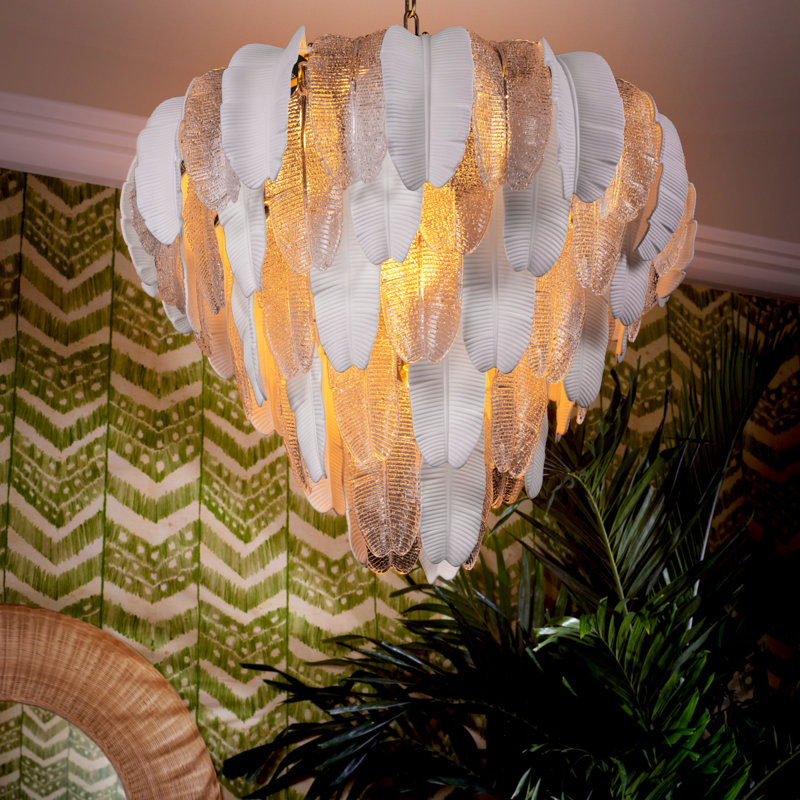 Saint Lucia Chandelier, 23.62" H x 32.09" W x 32.28" D
