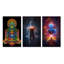«Iridiscent Rainbow Awakening», 3 pièces sur toile-853264904-853264913