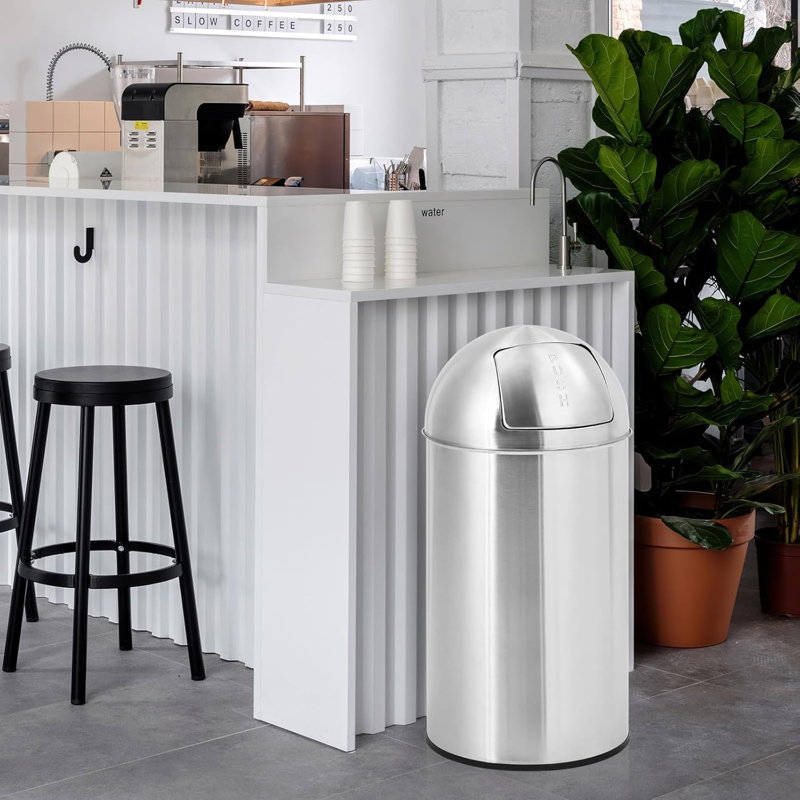 Metal Open Rubbish Bin - 70L
