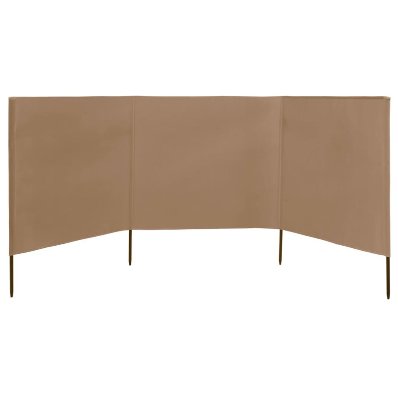 Caffin Folding Room Divider, Brown, 3