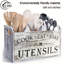 Porte-ustensiles en bois 3 compartiments-1908516902